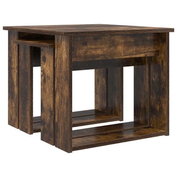 Kaffeetisch Set 2 pcs Geräucherte Eiche Holzwerkstoff