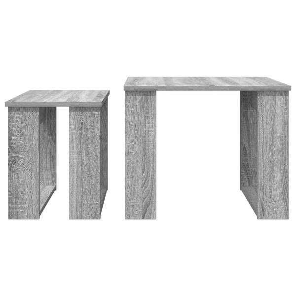 Kaffeetisch Set 2 pcs Graues Sonoma Holzwerkstoff