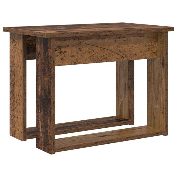 Kaffeetisch Set 2 pcs Altholz Holzwerkstoff