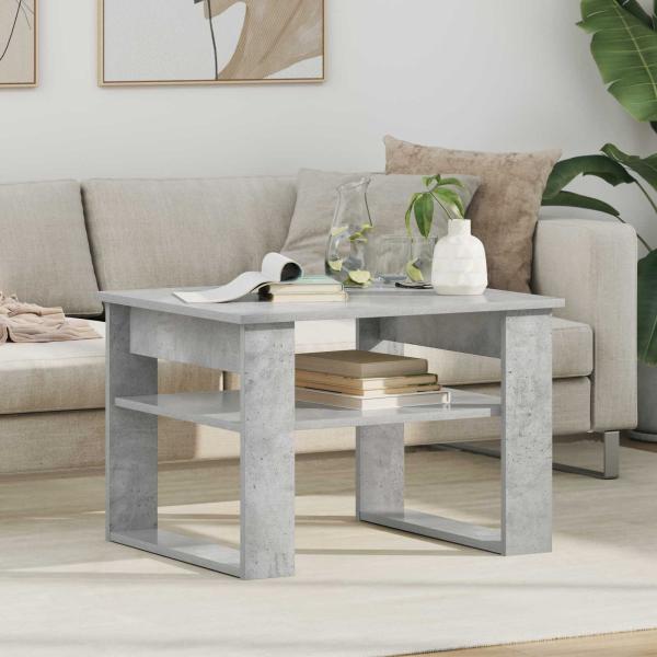 ARDEBO.de - Couchtisch Beton Grau 64 x 54 x 44 cm Holzwerkstoff