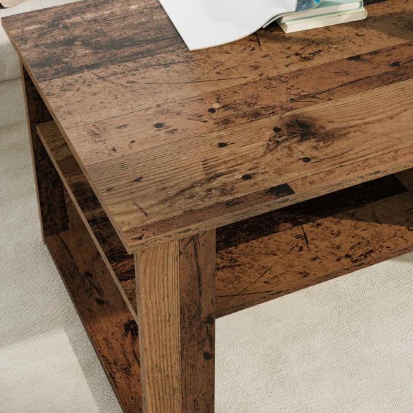 Couchtisch mit Speicher Altholz 96 x 54 x 44 cm Holzwerkstoff
