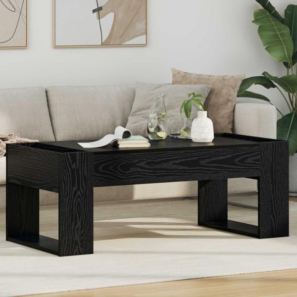 ARDEBO.de - Couchtisch Schwarz Eichen-Optik 110 x 50 x 41 cm Holzwerkstoff