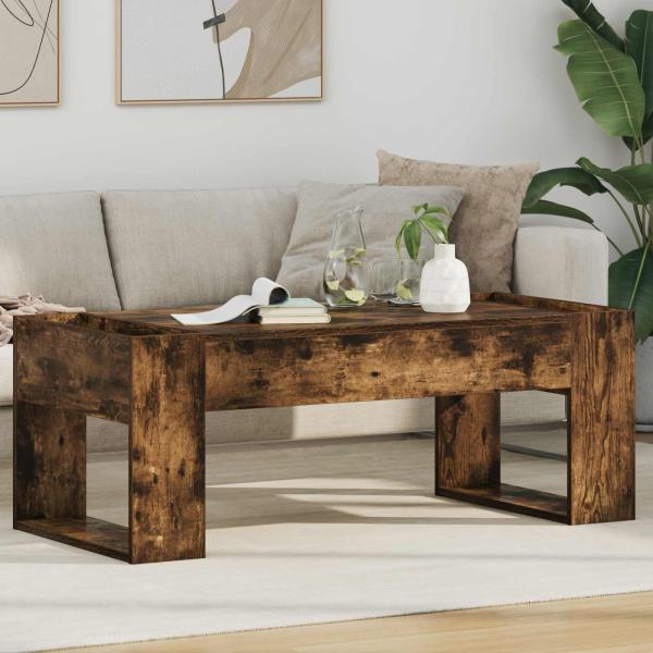 ARDEBO.de - Couchtisch Geräucherte Eiche 110 x 50 x 41 cm Holzwerkstoff