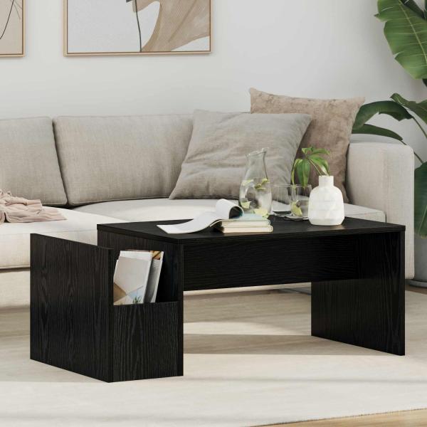 ARDEBO.de - Couchtisch Schwarz Eichen-Optik 90 x 45 x 35 cm Holzwerkstoff