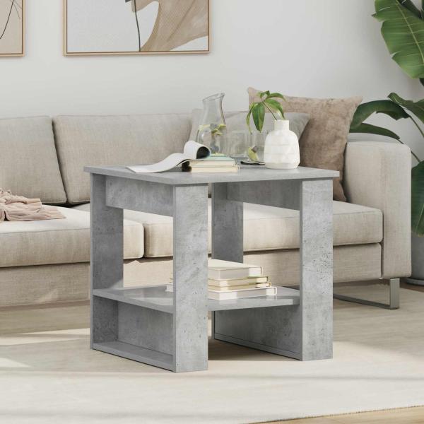 ARDEBO.de - Couchtisch Beton Grau 51 x 50 x 50 cm Holzwerkstoff