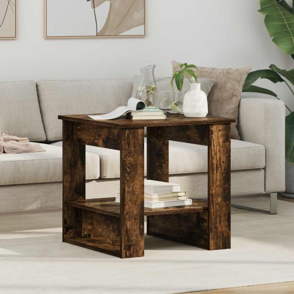 ARDEBO.de - Couchtisch Geräucherte Eiche 51 x 50 x 50 cm Holzwerkstoff