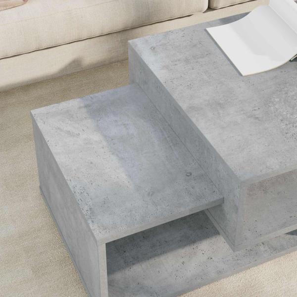 Couchtisch Beton Grau 105 x 50 x 32,5 cm Holzwerkstoff