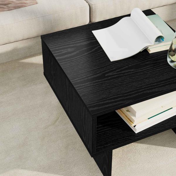 Couchtisch Schwarz Eichen-Optik 48 x 46 x 35 cm Holzwerkstoff