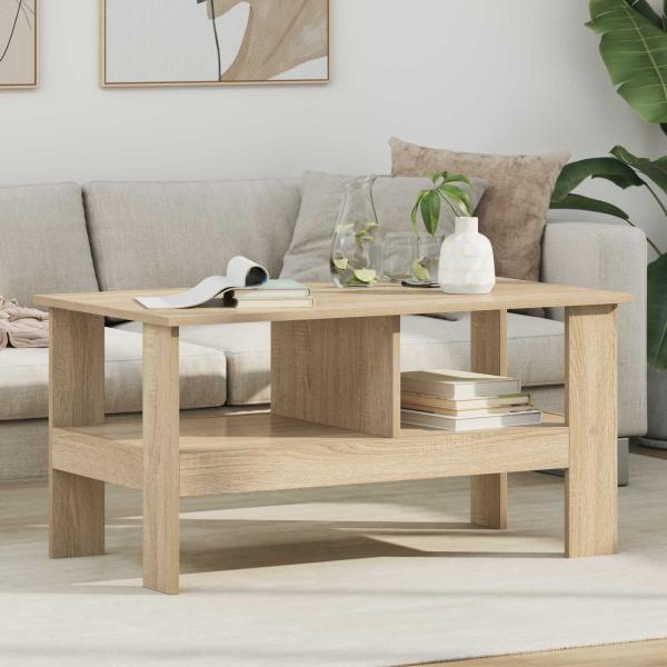 ARDEBO.de - Couchtisch Sonoma-Eiche 90 x 50 x 45 cm Holzwerkstoff