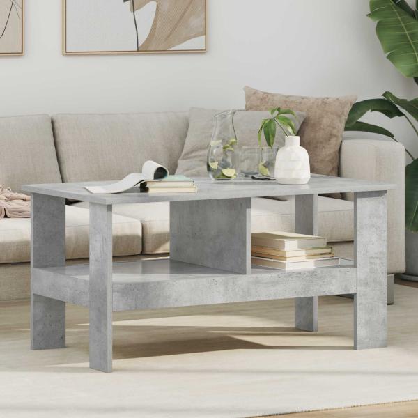 ARDEBO.de - Couchtisch Beton Grau 90 x 50 x 45 cm Holzwerkstoff
