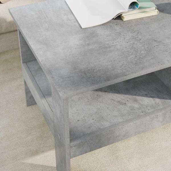 Couchtisch Beton Grau 90 x 50 x 45 cm Holzwerkstoff
