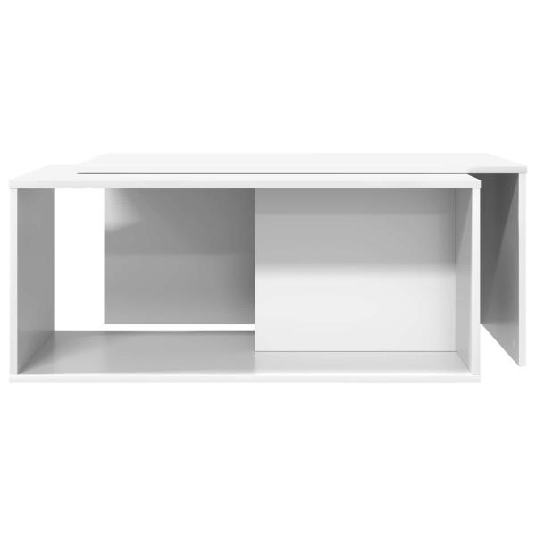 Kaffeetisch Set 2 pcs Weiß Holzwerkstoff