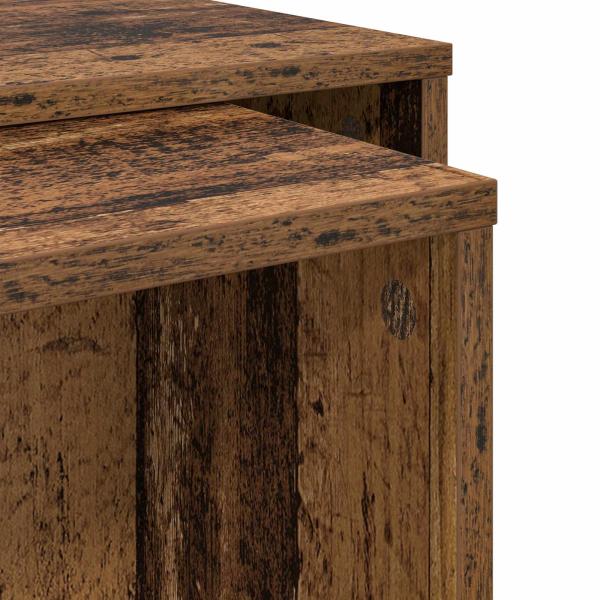 Kaffeetisch Set 2 pcs Altholz Holzwerkstoff