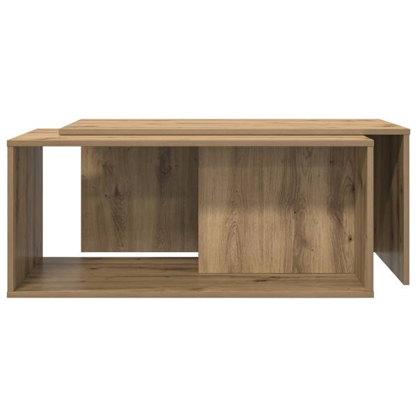 Kaffeetisch Set 2 pcs Artisan-Eiche Holzwerkstoff