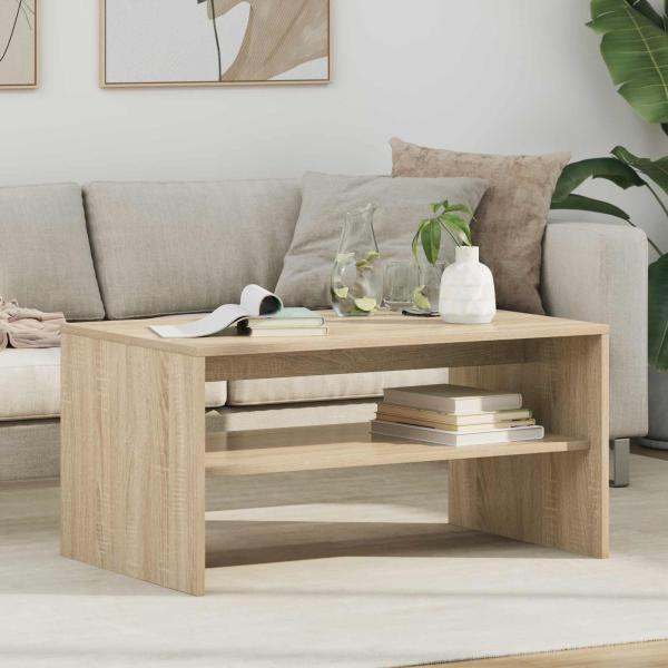 ARDEBO.de - Couchtisch Sonoma-Eiche 80 x 50 x 40 cm Holzwerkstoff