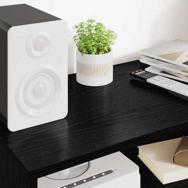 TV-Schränk Schwarz Eichen-Optik 60 x 35 x 40 cm Holzwerkstoff