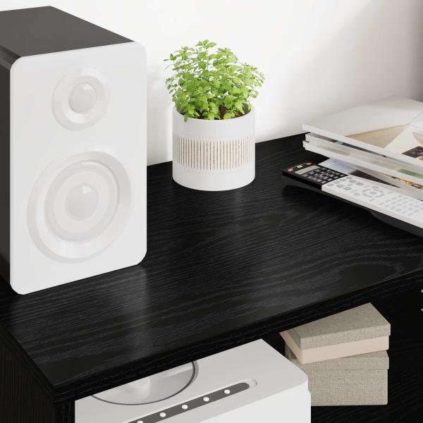 TV-Schränk Schwarz Eichen-Optik 80 x 35 x 40 cm Holzwerkstoff