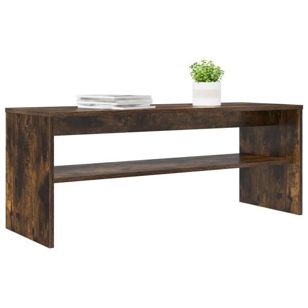 TV-Schränk 100 x 35 x 40 cm Geräucherte Eiche Holzwerkstoff