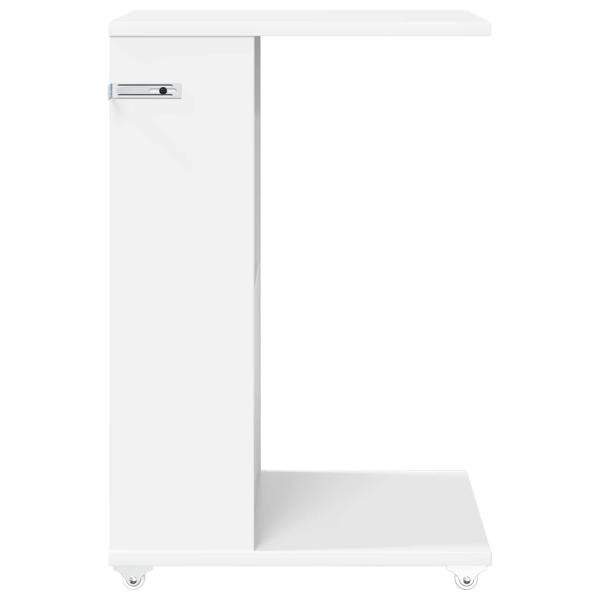 Beistelltisch Mit Rad Weiß 40 x 35 x 60 cm Holzwerkstoff