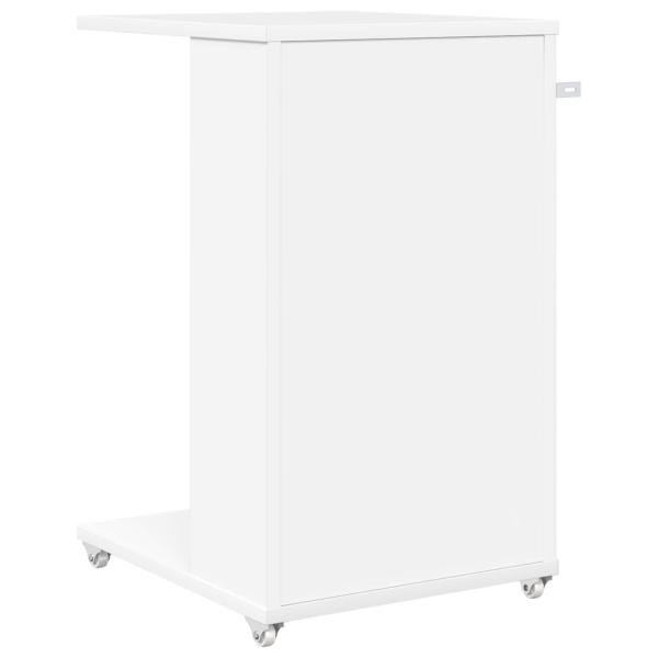 Beistelltisch Mit Rad Weiß 40 x 35 x 60 cm Holzwerkstoff