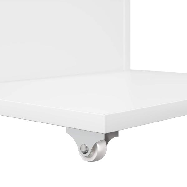 Beistelltisch Mit Rad Weiß 40 x 35 x 60 cm Holzwerkstoff