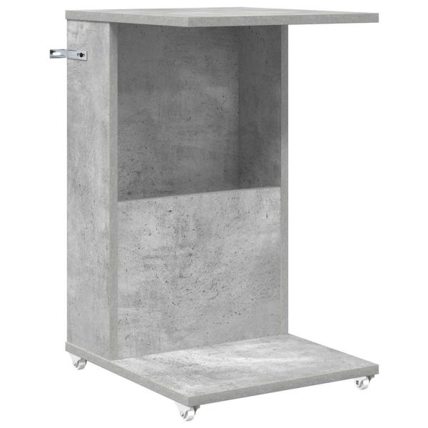 Beistelltisch Mit Rad Beton Grau 40 x 35 x 60 cm Holzwerkstoff