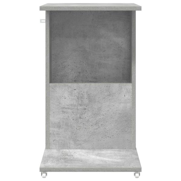 Beistelltisch Mit Rad Beton Grau 40 x 35 x 60 cm Holzwerkstoff