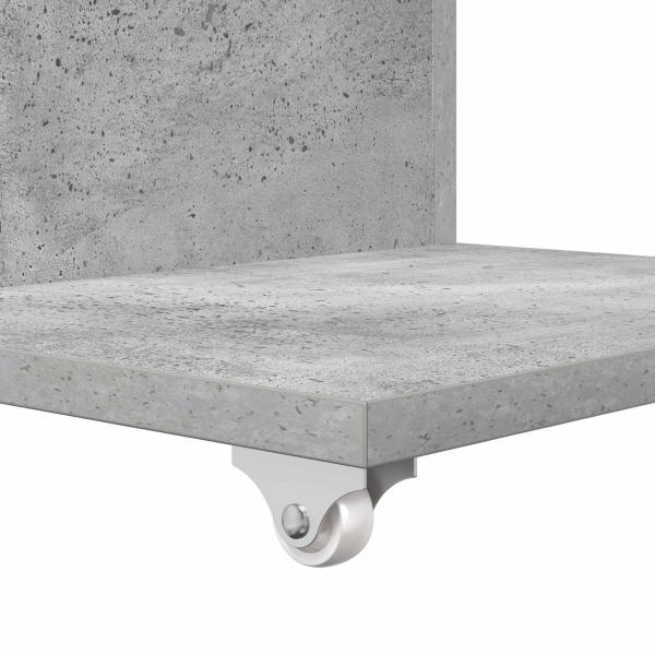 Beistelltisch Mit Rad Beton Grau 40 x 35 x 60 cm Holzwerkstoff