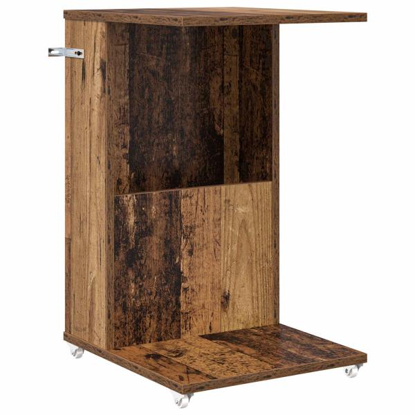 Beistelltisch Mit Rad Altholz 40 x 35 x 60 cm Holzwerkstoff