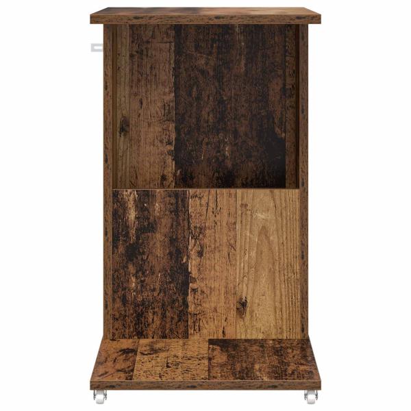 Beistelltisch Mit Rad Altholz 40 x 35 x 60 cm Holzwerkstoff
