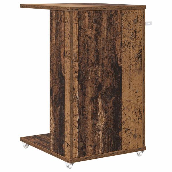 Beistelltisch Mit Rad Altholz 40 x 35 x 60 cm Holzwerkstoff