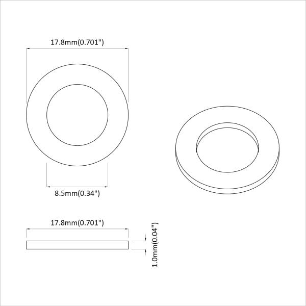 Unterlegscheiben 11842 pcs Silber Eisen