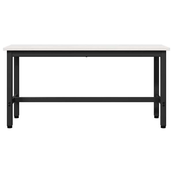 Esstischbank Weiß 100 x 32,5 x 49 cm Massives Kiefernholz