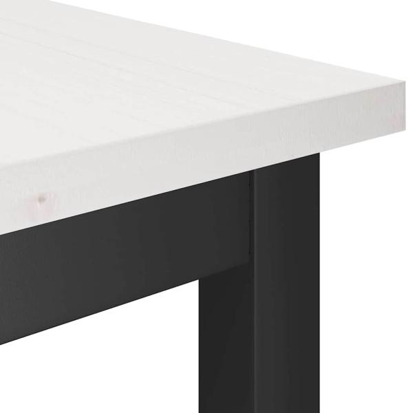 Esstischbank Weiß 100 x 32,5 x 49 cm Massives Kiefernholz