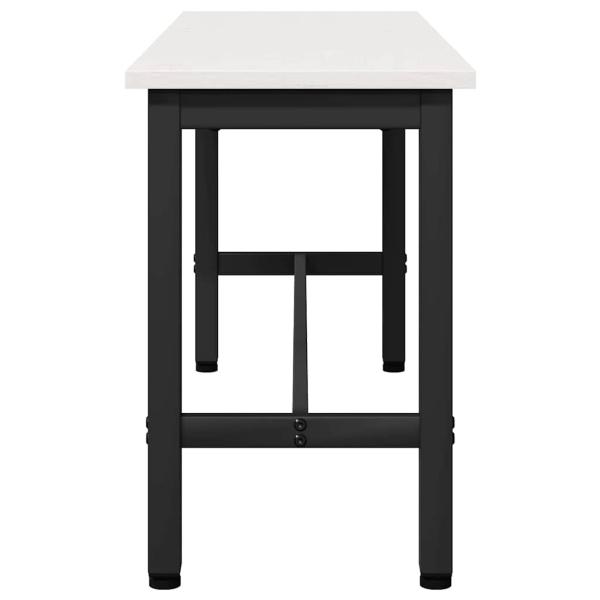 Esstischbank 2 pcs Weiß 100 x 32,5 x 49 cm Massives Kiefernholz