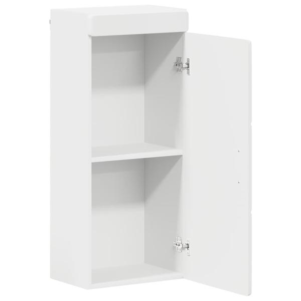 Badezimmer-Wandschrank mit Regal TULUM Weiß 37 x 24,5 x 86 cm