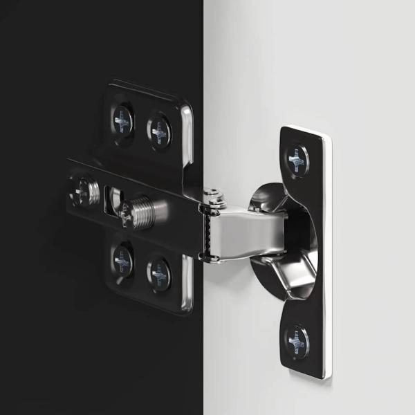 Badezimmer-Wandschrank mit Tür TULUM Schwarz 37 x 24,5 x 86 cm