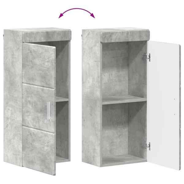 Badezimmer-Wandschrank TULUM Beton Grau 37 x 24,5 x 86 cm