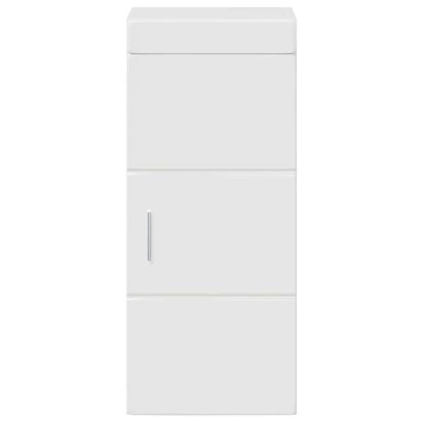 Badezimmer-Wandschrank TULUM Hochglanz Weiß 37 x 24,5 x 86 cm