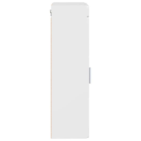 Badezimmer-Wandschrank TULUM Hochglanz Weiß 37 x 24,5 x 86 cm