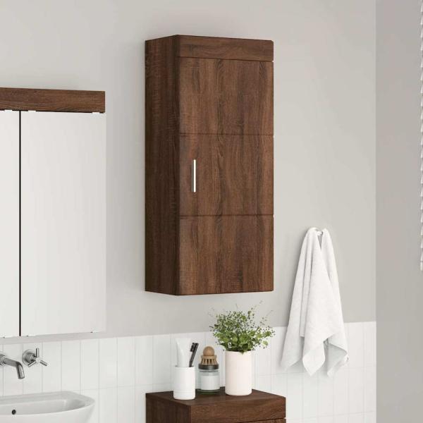 Badezimmer-Wandschrank TULUM Braun Eichen-Optik Holzwerkstoff