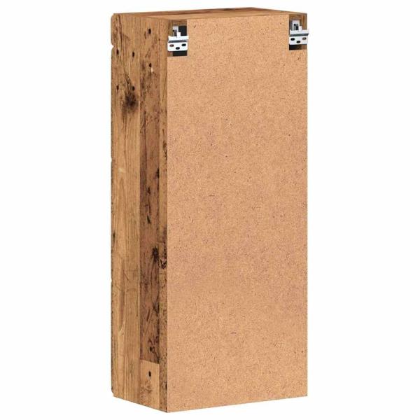 Badezimmer-Wandschrank mit Tür TULUM Altholz 37 x 24,5 x 86 cm