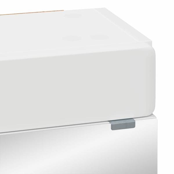 Badezimmerspiegelschrank mit Regal TULUM Weiß 60 x 16,5 x 78 cm