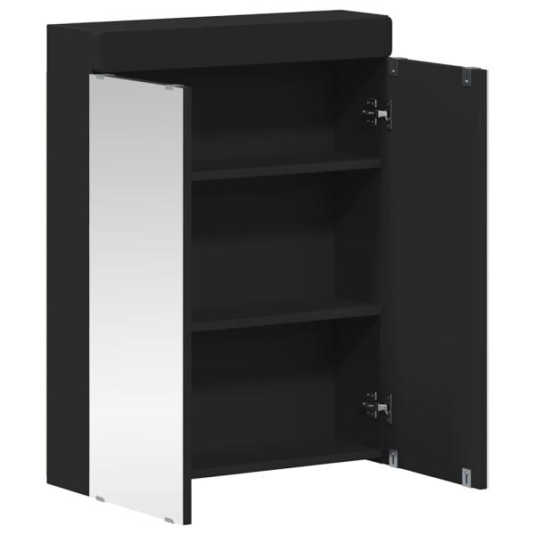 Badezimmerspiegelschrank TULUM Schwarz 60 x 16,5 x 78 cm