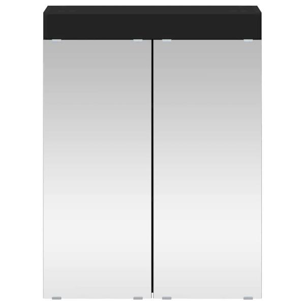 Badezimmerspiegelschrank TULUM Schwarz 60 x 16,5 x 78 cm