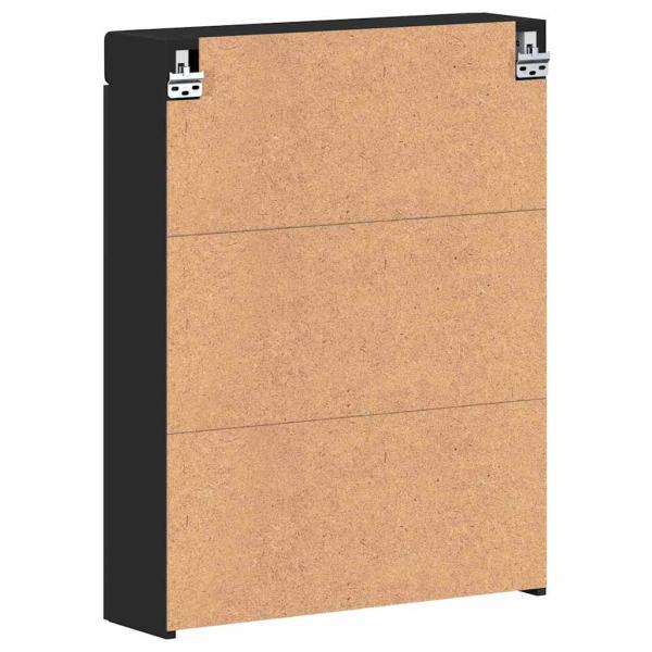 Badezimmerspiegelschrank TULUM Schwarz 60 x 16,5 x 78 cm