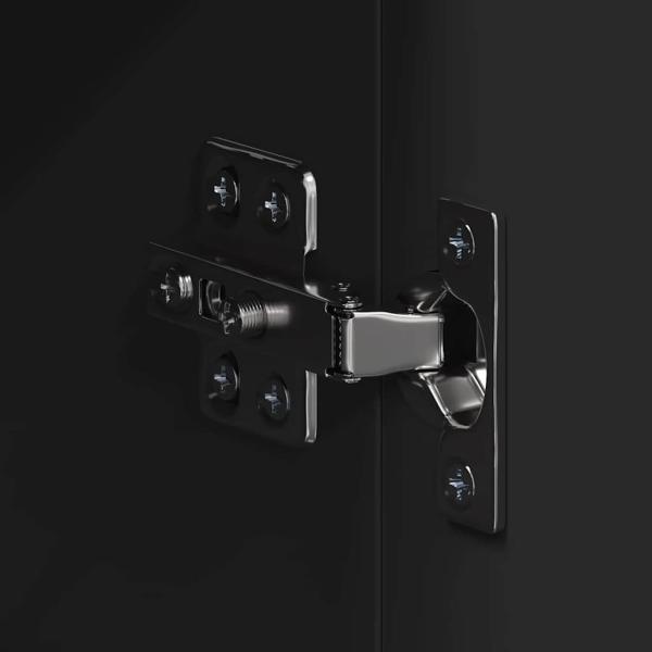 Badezimmerspiegelschrank TULUM Schwarz 60 x 16,5 x 78 cm