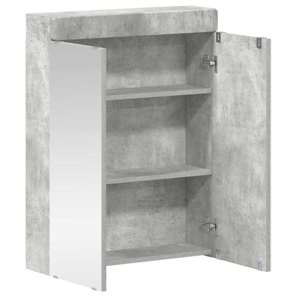 Badezimmerspiegelschrank TULUM Beton Grau 60 x 16,5 x 78 cm