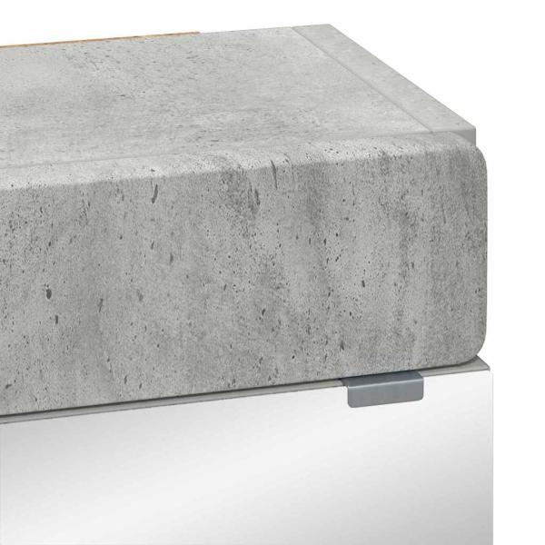Badezimmerspiegelschrank TULUM Beton Grau 60 x 16,5 x 78 cm