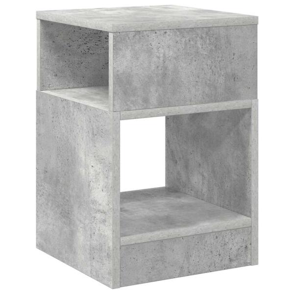 Beistelltisch 2 pcs Beton Grau 30,5 x 30 x 45 cm Holzwerkstoff